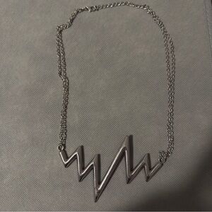 Modern trendy chic Silver Zigzag Necklace